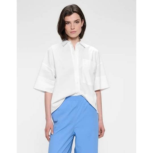 Zenggi Paper Cotton Boxy Shirt - By Maeve